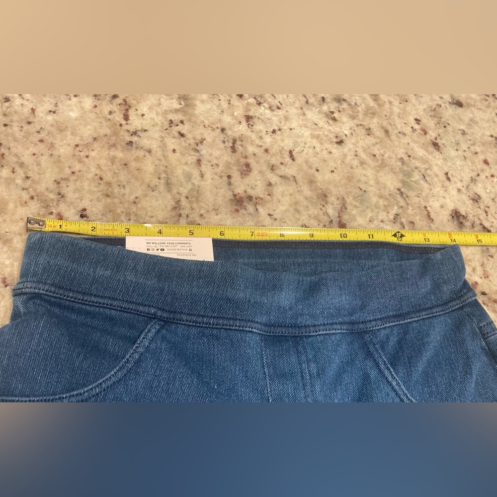 HUE Women's small denim stretch yoga/leggings pants NWT, $48 MSRP - Picture 7 of 9